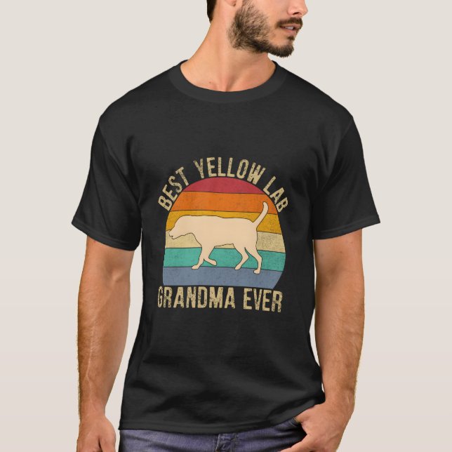 T-shirt Yellow Lab Grandma Labrador Retriever (Devant)