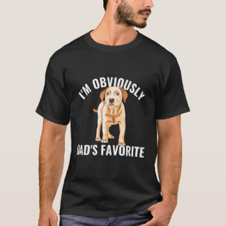 T-shirt Yellow Lab Papa Favori Labrador Retriever