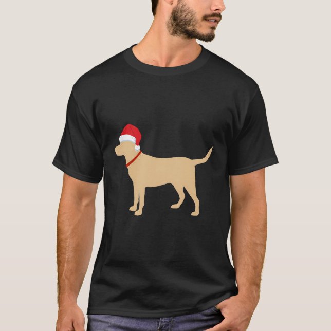 T-shirt Yellow Lab Père Noël Labrador (Devant)