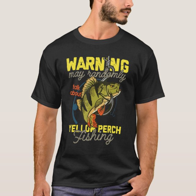T-shirt Yellow Perch Fishing Freshwater Fisherman (Devant)