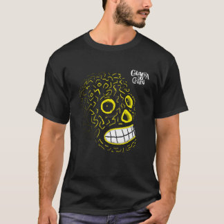 T-shirt Yellow skull