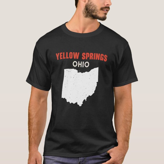 T-shirt Yellow Springs Ohio USA State America Travel Ohioa (Devant)