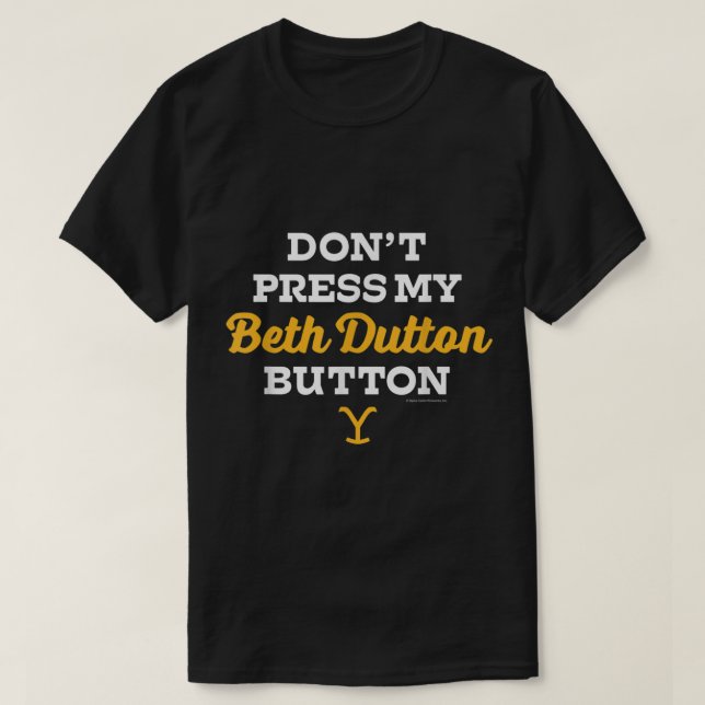 T-shirt Yellowstone Beth Dutton Button  (Design devant)