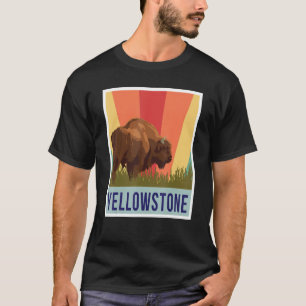 T-shirt Yellowstone Buffalo Wyoming Souvenir du parc natio