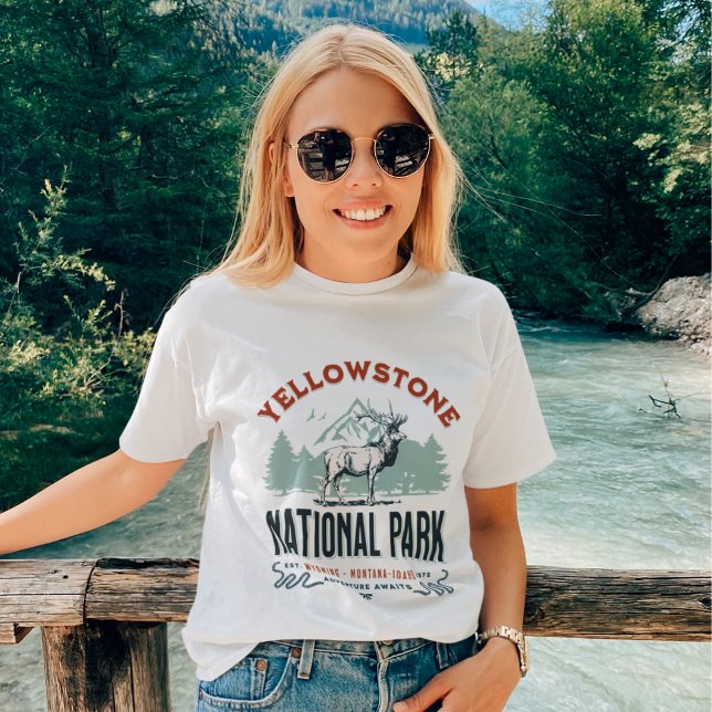 T-shirt Yellowstone National Park Cute Landscape (Créateur téléchargé)
