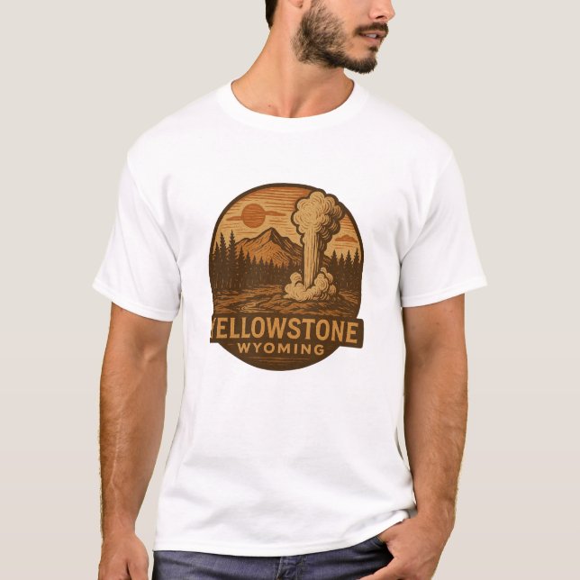 T-shirt Yellowstone National Park T Shirt (Devant)