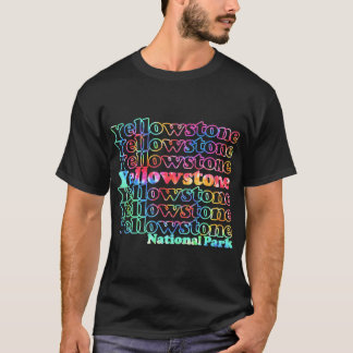 T-shirt Yellowstone National Park Vintage Tie Dye