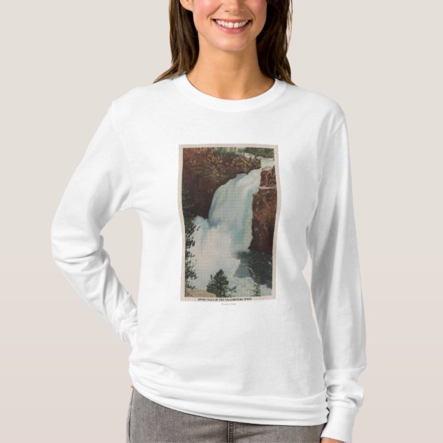 T-shirt Yellowstone, WYView des automnes de la rivière (Devant)