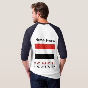 T-shirt Yémen et drapeau yéménite personnalisés 