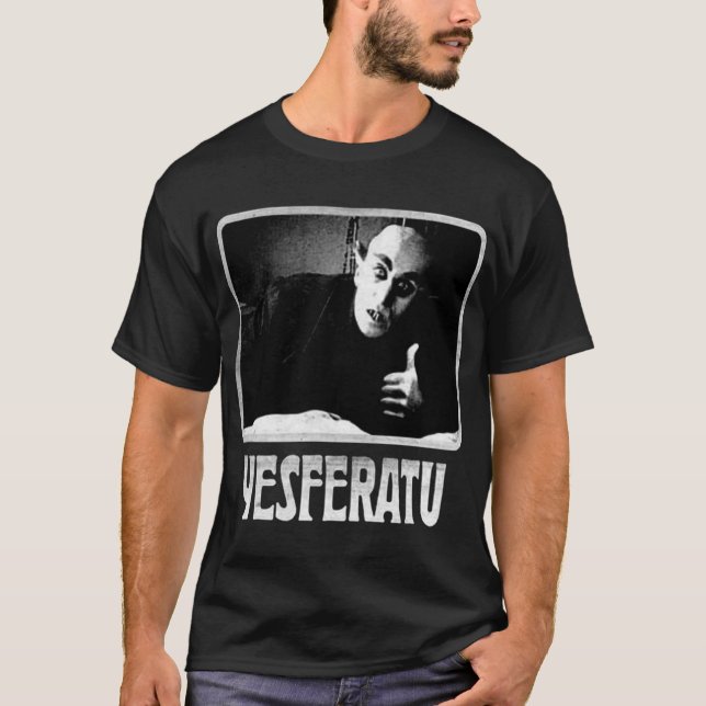 T-shirt Yesferatu funny Nosferatu positive goth horror lov (Devant)