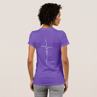T-shirt Yeshua Cross Messianic Believer Hebrew Purple