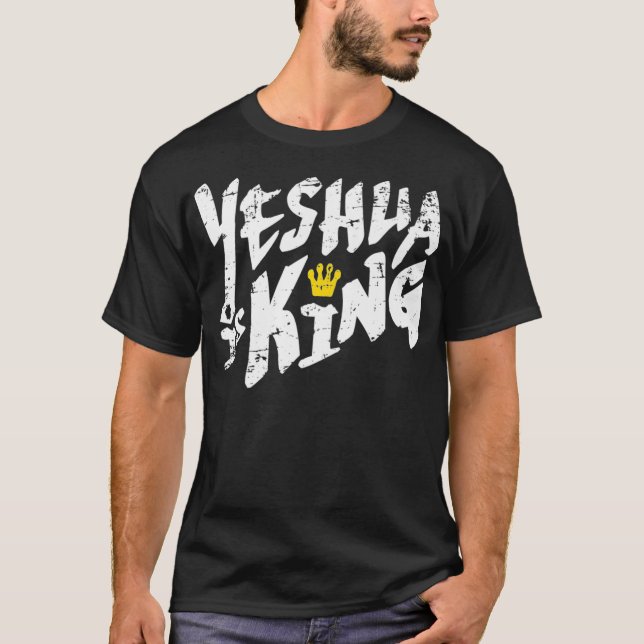 T-shirt Yeshua Est Le Roi Hébreu Nom Pour Jesus Premium (Devant)