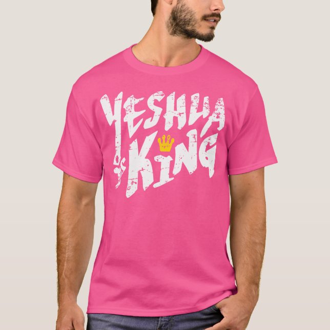 T-shirt Yeshua est roi - Nom hébreu de Jésus (Devant)