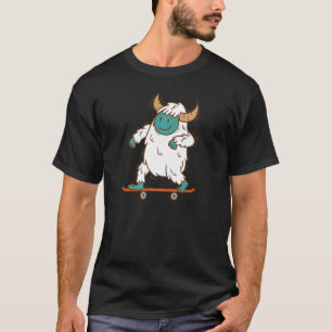T-shirt Yeti Patinage Snowman Créateur Empreintes