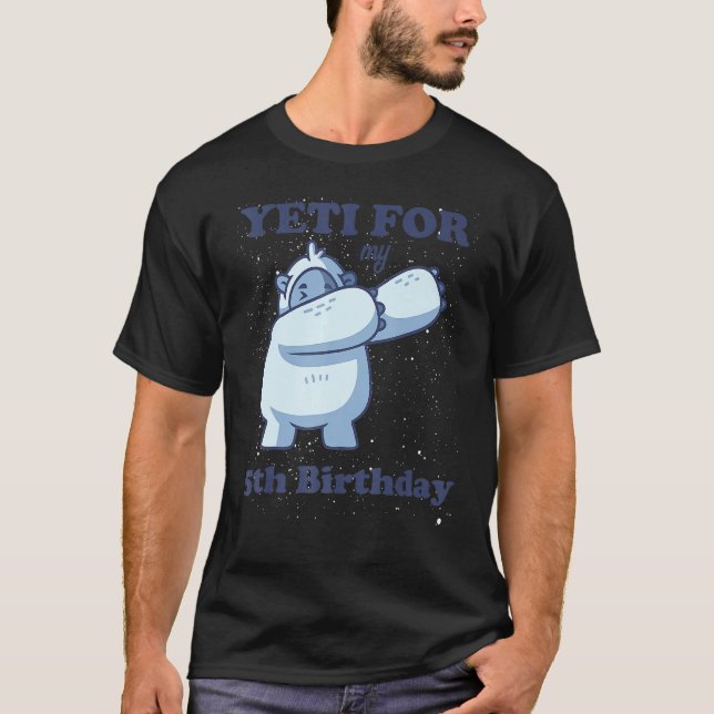 T-shirt Yeti pour mon 5e anniversaire cinquième Anniversai (Devant)
