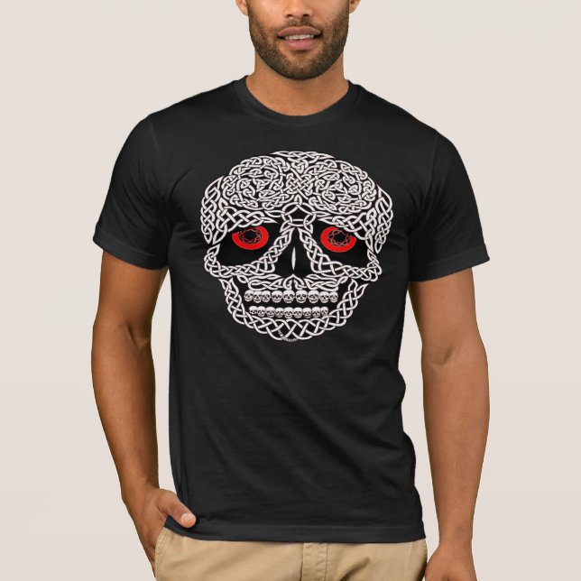 T-shirt Yeux CELTIQUES de rouge de CRÂNE (Devant)