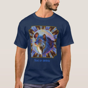 T-shirt Yeux de chien adorateurs Art animal abstrait perso