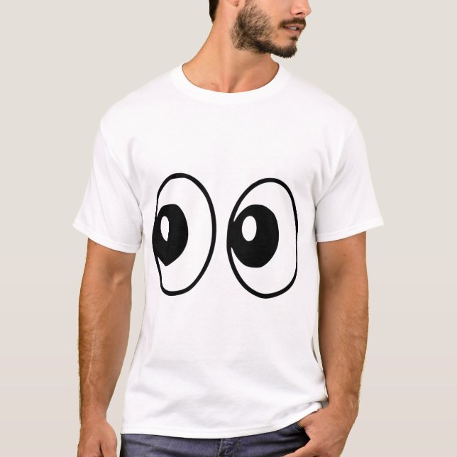 T-shirt yeux de croquis émoticônes (Devant)