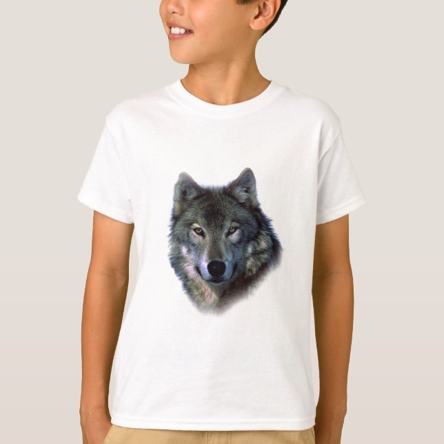 T-shirt Yeux de loup gris (Devant)