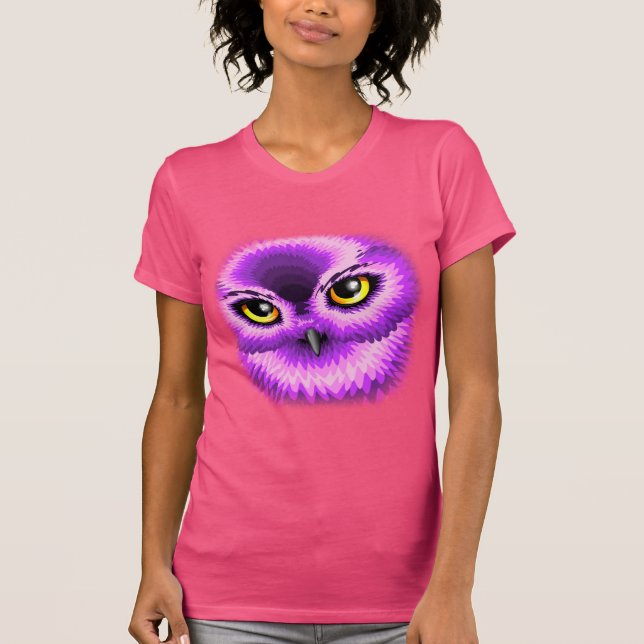 T-shirt Yeux roses de hibou (Devant)