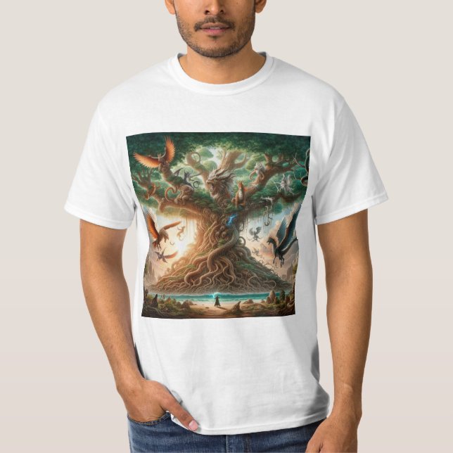 T-shirt Ygdrassil: El Árbol de la Vida Nórdico (Devant)