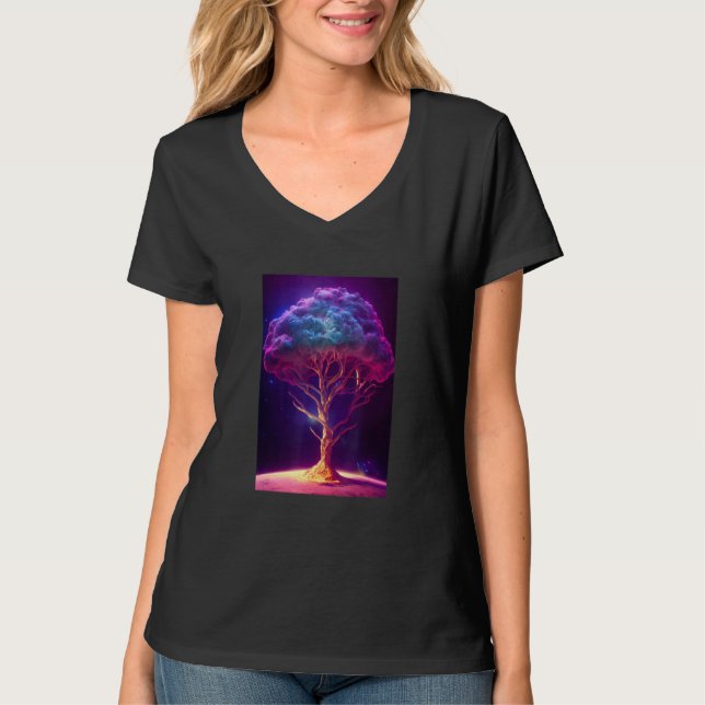 T-shirt Yggdrasil World Tree of Life Viking Celtric Unique (Devant)