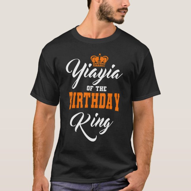 T-shirt Yiayia De L'Anniversaire Anniversaire Du Parti Roi (Devant)
