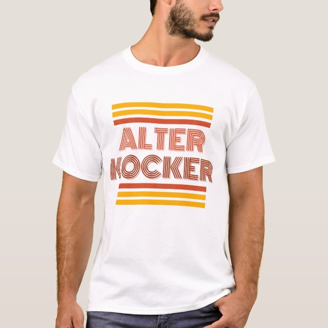 T-shirt Yiddish humoristique, Alter Kocker, Vieille Person (Devant)