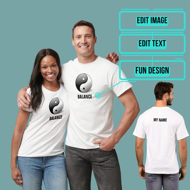 T-shirt Yin et Yang Jersey de basket-ball (Please enjoy our tee.)