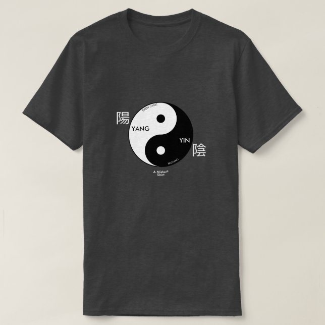 T-shirt Yin et Yang (Sombre) - Une chemise MisterP (Design devant)