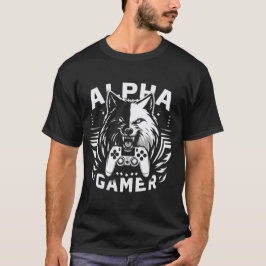 T-shirt Yin Yang Alpha Gamer Wolf
