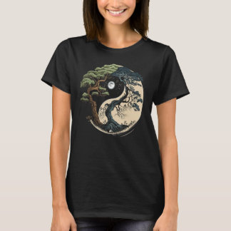 T-shirt Yin Yang Arbre de vie sur le bonsaï bouddhiste