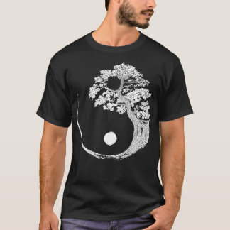 T-shirt Yin Yang Bonsai Tree Japonais Bouddhiste Zen