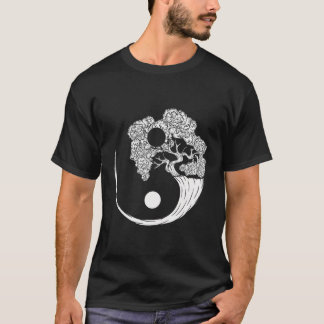 T-shirt Yin Yang Bonsai Tree Jardin japonais Zen Bouddhi Z