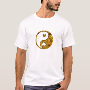 T-shirt Yin & Yang / Coeurs or