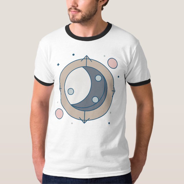 T-shirt Yin yang cosmos dans l'harmonie céleste sacrée (Devant)