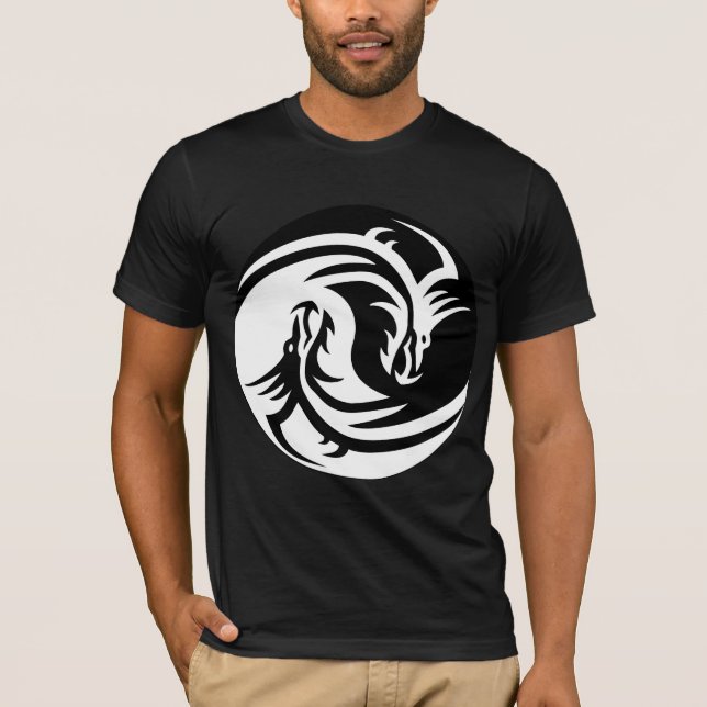 T-shirt yin yang dragons (Devant)
