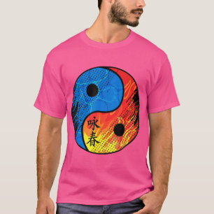 T-shirt Yin Yang Eau Et Feu Kung Fu Wing Chun