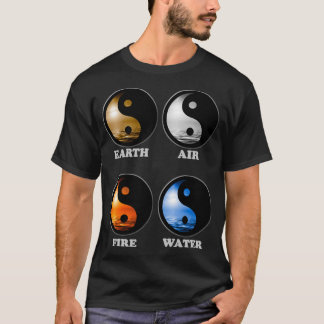 T-shirt Yin Yang Éléments noirs
