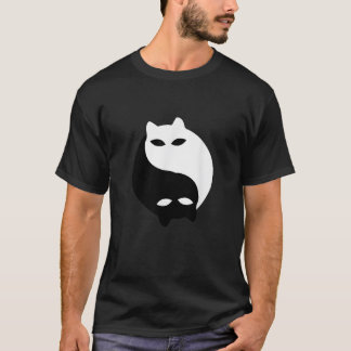T-shirt Yin Yang Funny Chat Yoga Zen Chat Propriétaire Lov