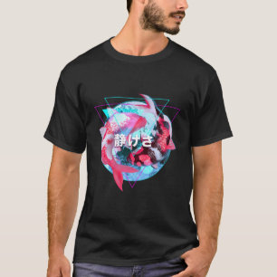 T-shirt Yin Yang Koi Poisson Japonais Vaporwave