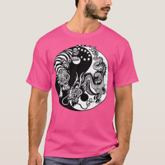 T-shirt Yin Yang Tiger Dragon