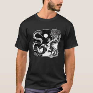 T-shirt Ying Yang Dragon et serpent équilibre et harmonie