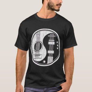 T-shirt Ying Yang Tee - shirt Guitare acoustique TSirt Roc