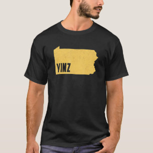 T-shirt Yinz Pittsburgh Pennsylvanie Accueil État Forme Di