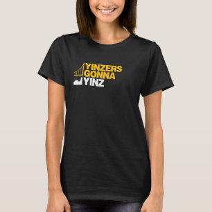 T-shirt Yinzers allant à Yinz sur le noir