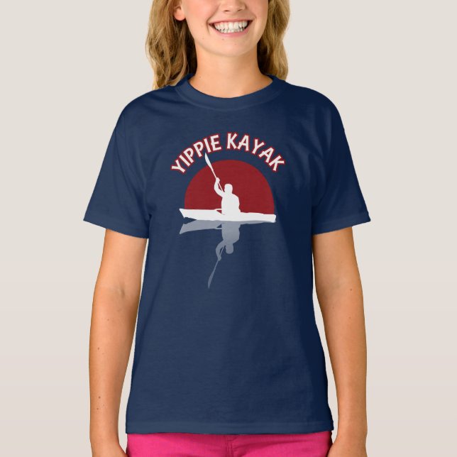 T-shirt Yippie Kayak - Citation amusante de Kayaker (Devant)