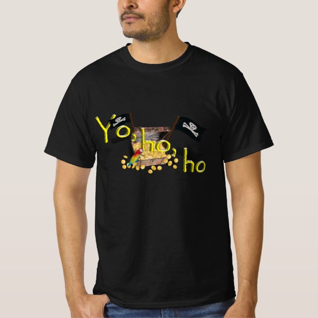 T-shirt YO HO Poitrine au trésor pirate (Devant)