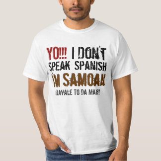 T-shirt YO ! ! ! , I, ne font pas, parler, Espagnol, je