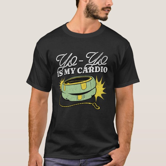 T-shirt Yo Yo est mon Cardio à l'entraînement Swole Retro  (Devant)